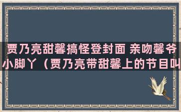 贾乃亮甜馨搞怪登封面 亲吻馨爷小脚丫（贾乃亮带甜馨上的节目叫什么）(贾乃亮甜馨综艺)